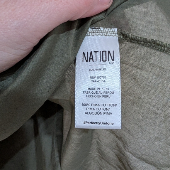 Nation LTD Helena Combo Midi Skirt Olive Green - Picture 10 of 10